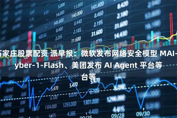 石家庄股票配资 派早报：微软发布网络安全模型 MAI-Cyber-1-Flash、美团发布 AI Agent 平台等